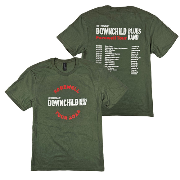 Farewell Tour T-Shirt - Dates On Back - Army Green