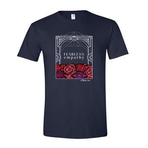 Crew Neck T-Shirt: Navy / Fearless Empathy (Unisex)